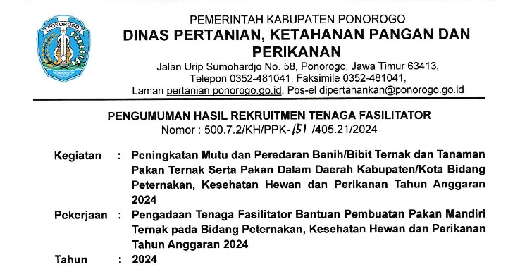 hasil seleksi